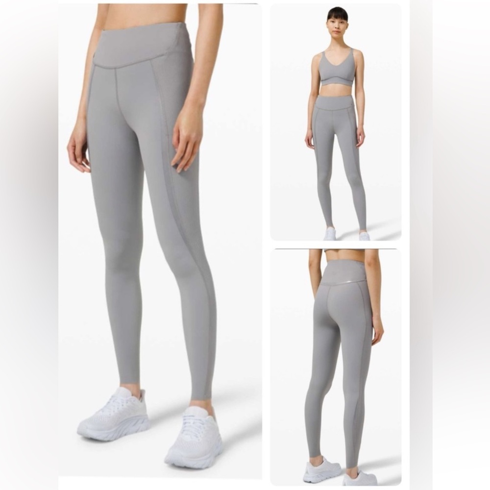 Lululemon Gloss Trim Run Super High-Rise Tight 28"
Rhino Grey size 10